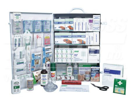 Federal Restaurant Food Processing Deluxe First Aid Kit with Metal Cabinet -#4 Supply