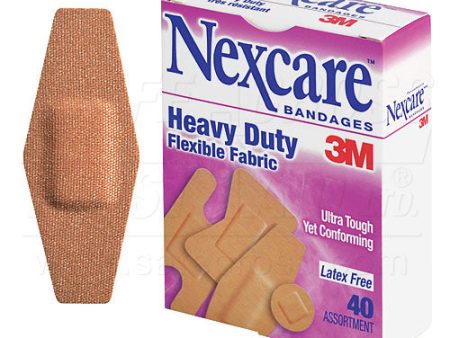 Nexcare Heavy Duty Fabric Bandages - Assorted - 40 Box Hot on Sale