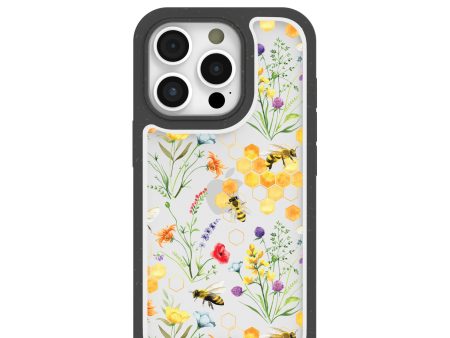 Clear Sweet Bees iPhone 16 Pro Case With Black Ridge For Sale