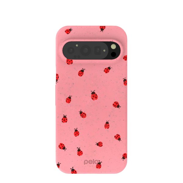 Bubblegum Pink Rosy Ladybug Google Pixel 9 9 Pro Case For Cheap