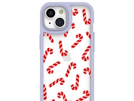 Clear Candy Cane Chaos iPhone 15 Case With Lavender Ridge Supply