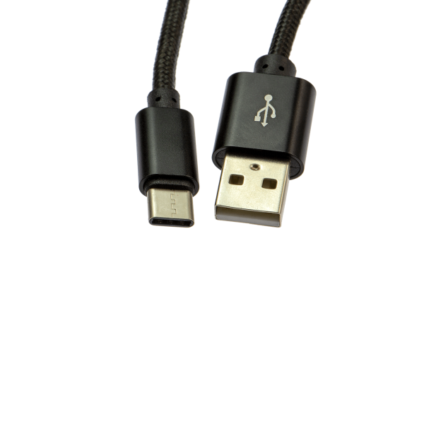 USB-C to USB-A Charge and Sync Cable, Nylon Braided, 3ft Hot on Sale