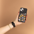 Shrooms and Blooms Black Phone Case Card Holder  For Sale