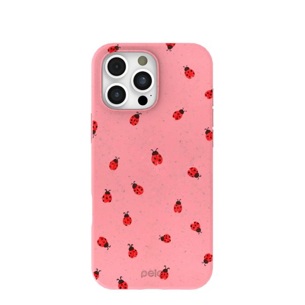 Bubblegum Pink Rosy Ladybug iPhone 16 Pro Max Case Online