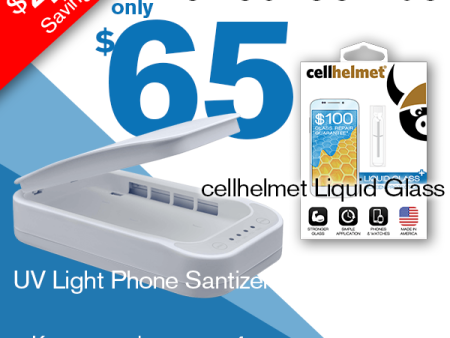 UV-C Light Smartphone Sanitizer Bundle -White Online