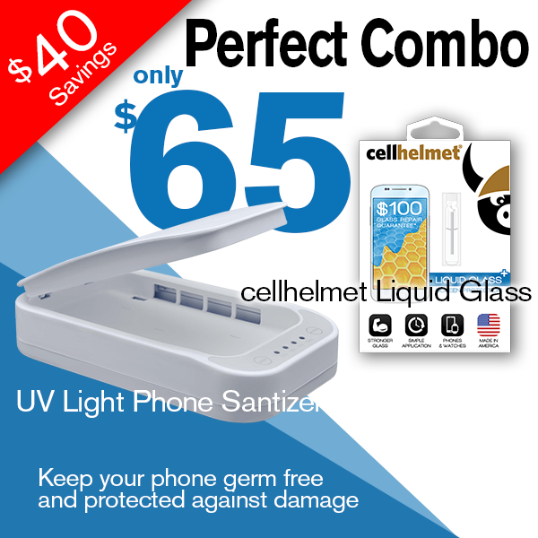 UV-C Light Smartphone Sanitizer Bundle -White Online