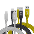 USB-C to USB-A Charge and Sync Cable, Nylon Braided, 3ft Hot on Sale