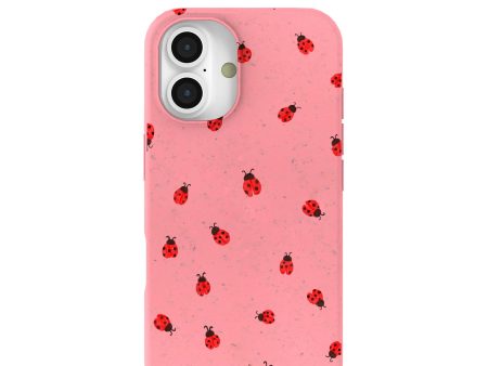 Bubblegum Pink Rosy Ladybug iPhone 16 Case Online Hot Sale