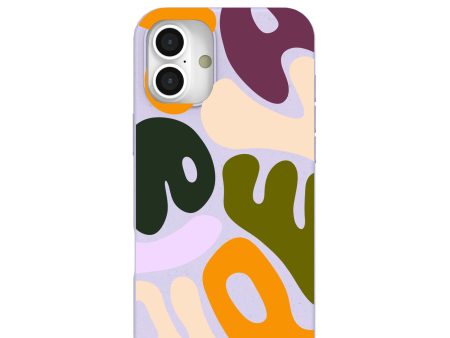 Lavender Alphabet Soup iPhone 16 Plus Case Sale