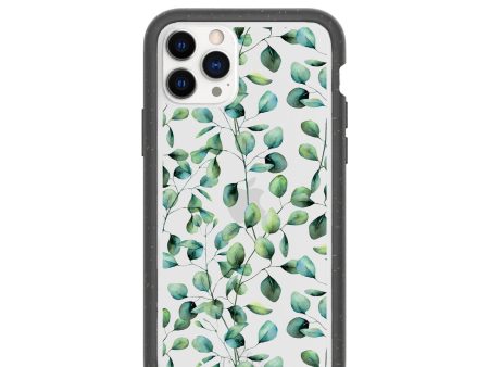 Clear Eucalyptus iPhone 11 Pro Case With Black Ridge Fashion