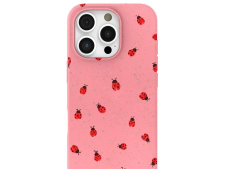 Bubblegum Pink Rosy Ladybug iPhone 16 Pro Case Online now