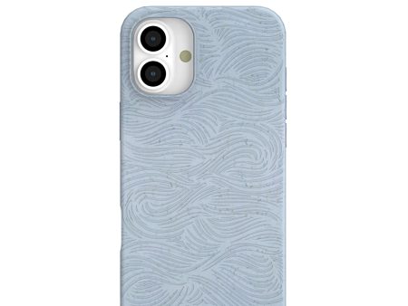 Powder Blue Ebb and Flow iPhone 16 Plus Case Supply