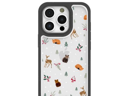 Clear Winter Woodland iPhone 16 Pro Case With Black Ridge on Sale