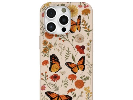 Seashell Monarch Butterfly iPhone 16 Pro Case Cheap