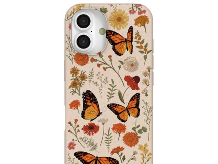 Seashell Monarch Butterfly iPhone 16 Case Supply