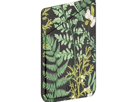 Herbarium Black Phone Case Card Holder  For Cheap