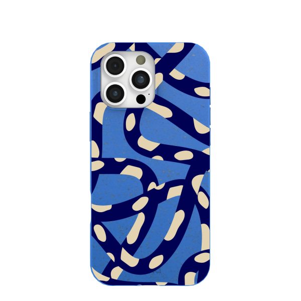 Electric Blue Noodles iPhone 16 Pro Max Case Discount