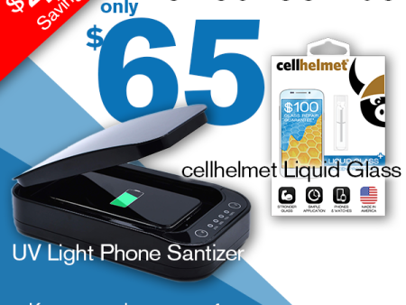 UV-C Light Smartphone Sanitizer Bundle -Black For Cheap