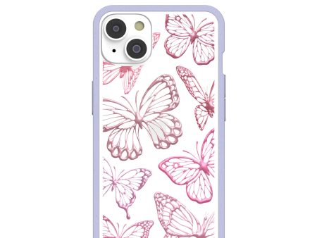 Clear Butterfly Effect iPhone 14 Case With Lavender Ridge on Sale