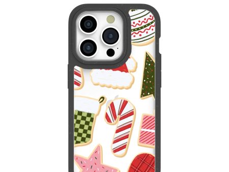 Clear Festive Cookies iPhone 15 Pro Case With Black Ridge For Cheap