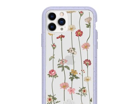 Clear Floral Vines iPhone 11 Pro Case With Lavender Ridge Online now