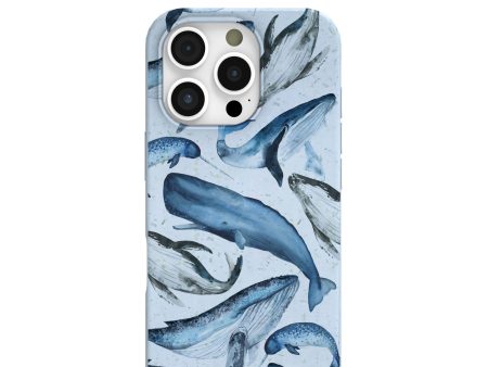 Powder Blue Whales iPhone 16 Pro Case Sale