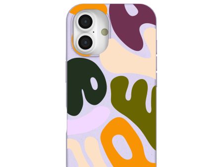 Lavender Alphabet Soup iPhone 16 Case Online