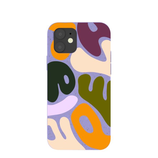 Lavender Alphabet Soup iPhone 12  iPhone 12 Pro Case Online now