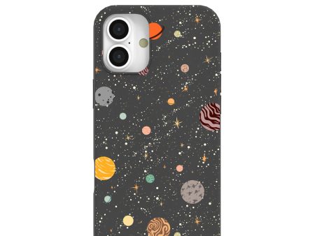 Black Galactic Glow iPhone 16 Plus Case on Sale