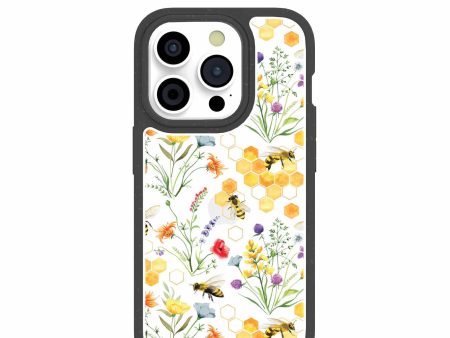 Clear Sweet Bees iPhone 15 Pro Case With Black Ridge Sale