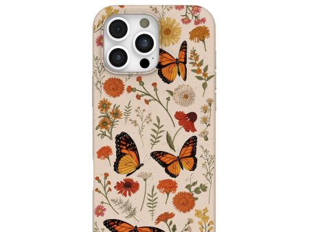 Seashell Monarch Butterfly iPhone 16 Pro Max Case For Discount