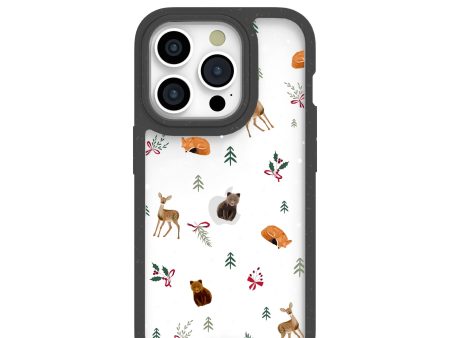 Clear Winter Woodland iPhone 15 Pro Case With Black Ridge Discount