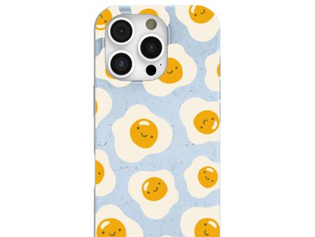 Powder Blue Sunny Side Up iPhone 16 Pro Case For Cheap