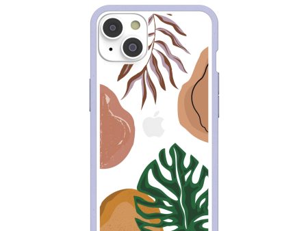 Clear Abstract Botanics iPhone 14 Case With Lavender Ridge Discount