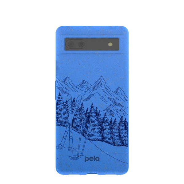 Electric Blue Backcountry Ski Google Pixel 6a Case Online now