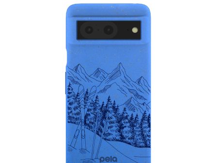 Electric Blue Backcountry Ski Google Pixel 8 Case For Cheap