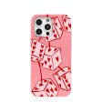 Bubblegum Pink Dicey Cherries iPhone 16 Pro Max Case For Sale