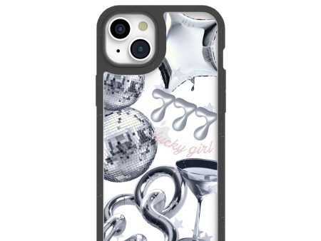 Clear Cosmic Luck iPhone 15 Plus Case With Black Ridge Online Hot Sale