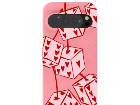 Bubblegum Pink Dicey Cherries Google Pixel 9 9 Pro Case Hot on Sale