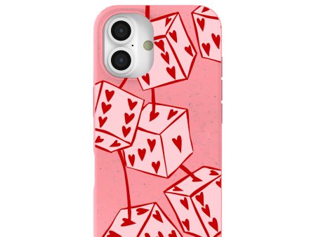 Bubblegum Pink Dicey Cherries iPhone 16 Case For Cheap