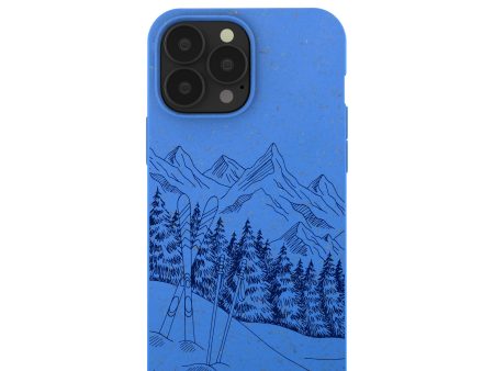 Electric Blue Backcountry Ski iPhone 13 Pro Max Case Cheap