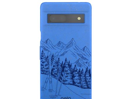 Electric Blue Backcountry Ski Google Pixel 7a Case Online Sale