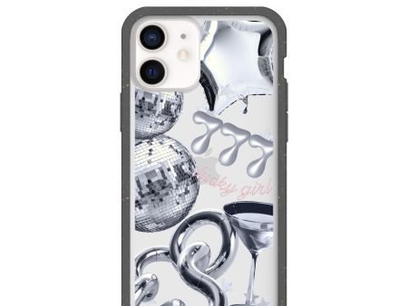 Clear Cosmic Luck iPhone 12  iPhone 12 Pro Case With Black Ridge Cheap