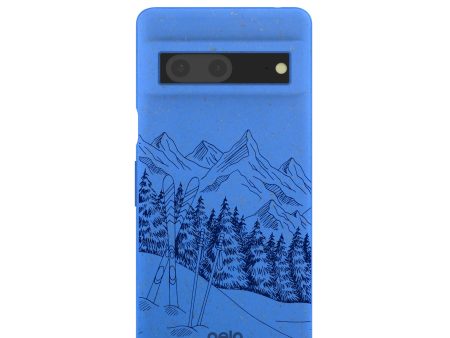 Electric Blue Backcountry Ski Google Pixel 7 Case Discount