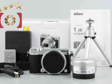 Shutter count 2,015  Nikon 1 J5 Silver 20.8 MP Digital Camera 10-30 Lens w  Box For Discount