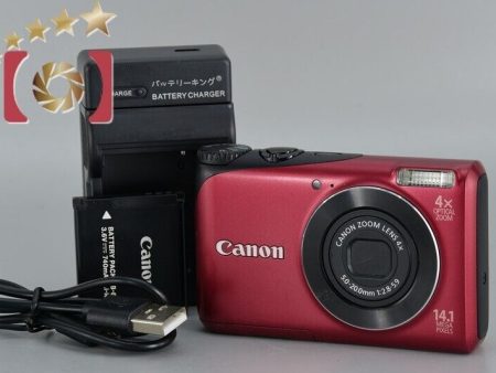 Very Good!! Canon PowerShot A2200 Red 14.1 MP DIgital Camera Hot on Sale