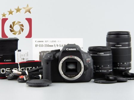 Count 3,966  Canon EOS Kiss X5   Rebel T3i   600D 18.0 MP 18-55 55-250 Lenses Cheap