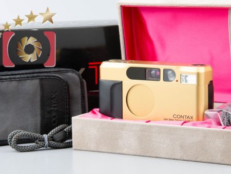 Never Used!! CONTAX T2 Gold Point & Shoot 35mm Film Camera ※Read Online Sale