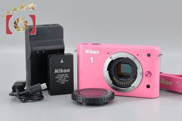 Count 1,501  Nikon 1 J1 Pink 10.1 MP Digital Mirrorless Camera Online now