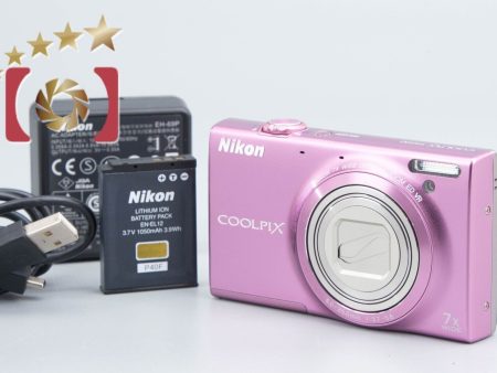 Very Good!! Nikon COOLPIX S6100 Gloss Pink 16.0 MP Digital Camera on Sale